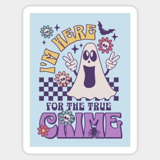 True Crime Ghost Tee Design - Spooky Cute  Style Sticker